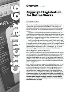 Circular 66  w Copyright Registration for Online Works