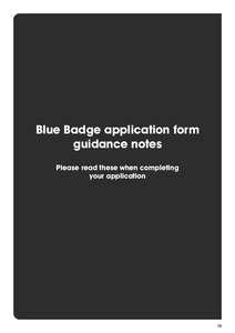 12670 Blue Badge A4 Application Booklet