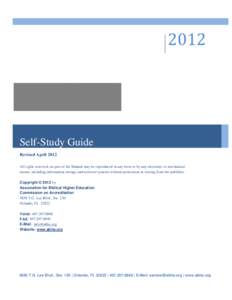 2012  Self-Study Guide Revised April 2012 All rights reserved, no part of the Manual may be reproduced in any form or by any electronic or mechanical means, including information storage and retrieval systems without per