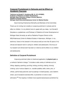 Abuse / Spanking implements / School corporal punishment / Spanking / Corporal punishment / School discipline / Switch / Ingraham v. Wright / Classroom management / Education / Youth rights / Ethics