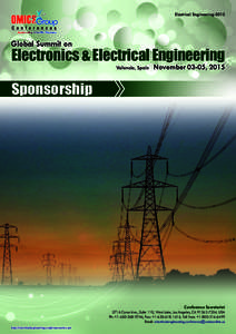 Electrical EngineeringGlobal Summit on Electronics & Electrical Engineering Valencia, Spain
