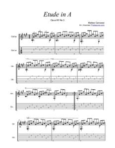 Etude in A Opus 60 No.3 Matteo Carcassi Arr: chasmac/ Fretsource.com  Etude in A Pg 2/2