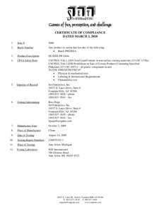 Set Enterprises / Quiddler / Dixboro /  Michigan / NSF International / Consumer Product Safety Improvement Act / Fax / Laser / Games / Technology / Rummy