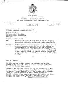 [removed] | [removed] | Kansas Attorney General Opinion | Robert T. Stephan / Julene L. Miller