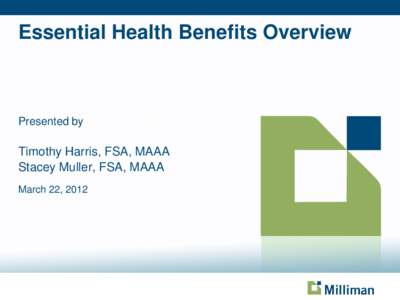 Essential Health Benefits Overview