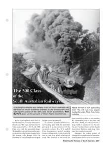 The Commonwealth Railways Streamliner Era The 500 Class  of the