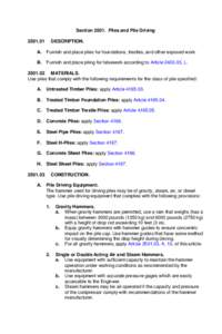 Section[removed]Piles and Pile Driving[removed]DESCRIPTION.  A.