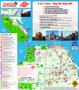 4 in 1 Tour - Hop On Hop Off  CitySightseeing San Francisco Sausalito Map