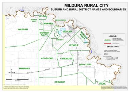 Koorlong /  Victoria / Merbein South /  Victoria / Birdwoodton /  Victoria / Mildura / Merbein /  Victoria / Carwarp /  Victoria / Iraak /  Victoria / Wargan /  Victoria / Shire of Mildura / Geography of Australia / States and territories of Australia / Victoria