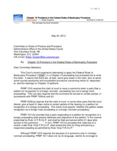 Legal procedure / Court orders / Civil procedure / United States bankruptcy court / Summons / Federal Rules of Civil Procedure / Bankruptcy / Service of process / Chapter 15 /  Title 11 /  United States Code / Law / United States bankruptcy law / Federal Rules of Bankruptcy Procedure