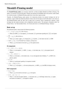 Mundell–Fleming model  1 Mundell–Fleming model The Mundell-Fleming model is an economic model first set forth by Robert Mundell and Marcus Fleming. The