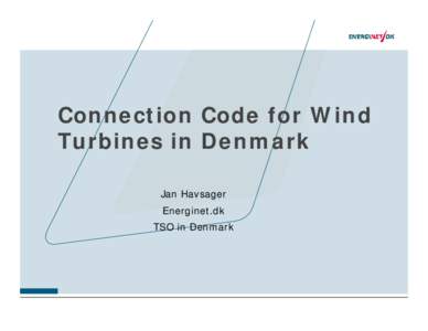 Connection Code for Wind Turbines in Denmark
