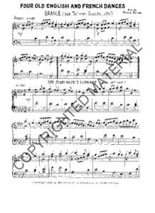 FOUR OLD ENGLISH AND FRENCH DANCES   Arr. by BRANLE (pub. Tei Iman Susato[removed]M