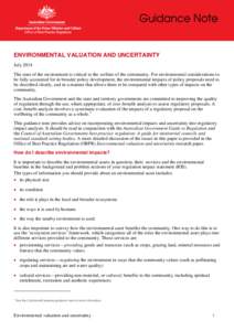 ENVIRONMENTAL VALUATION AND UNCERTAINTY