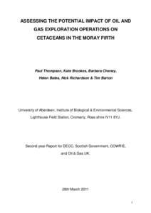 Megafauna / Cetaceans / Toothed whales / Caithness / Moray Firth / Ross and Cromarty / Bottlenose dolphin / Harbour porpoise / Dolphin / Subdivisions of Scotland / Oceanic dolphins / Zoology