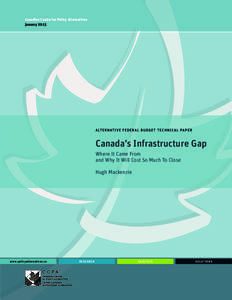Canadian Centre for Policy Alternatives January 2013 ALTERNATIVE FEDERAL BUDGET TECHNICAL PAPER  Canada’s Infrastructure Gap
