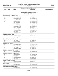 Publicity Report - Premium Placing