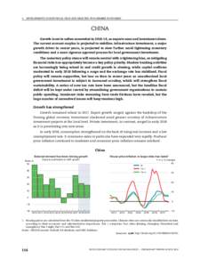 3.  DEVELOPMENTS IN INDIVIDUAL OECD AND SELECTED NON-MEMBER ECONOMIES CHINA Growth is set to soften somewhat in, as exports ease and investment slows.