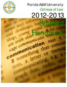 FAMU COLLEGE OF LAW STUDENT HANDBOOK