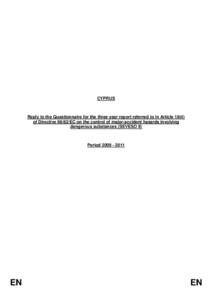 Occupational safety and health / Directive 96/82/EC / European Union / Emergency management / Development control in the United Kingdom / Urban planning / Directive 82/501/EC / Control of Major Accident Hazards Regulations / Town and country planning in the United Kingdom / Safety / United Kingdom