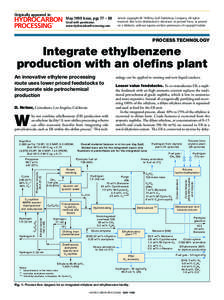 Alkenes / Chemical engineering / Oil refining / Ethylene / Petrochemical / Benzene / Huntsman / Naphtha / Cracking / Chemistry / Monomers / Petroleum products