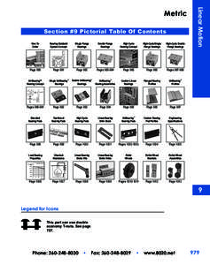 Section #9 Pictorial Table Of Contents How To Order Bearing Guiderail System Concept