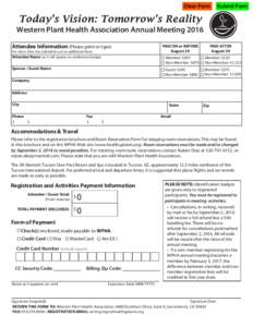 Western Plant Health Association / Fax / Email / Tucson /  Arizona / JW Marriott Hotels / Identity document