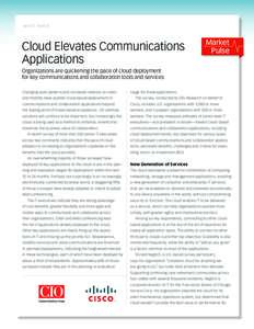 WH IT E PA P E R  Cloud Elevates Communications Applications  Market