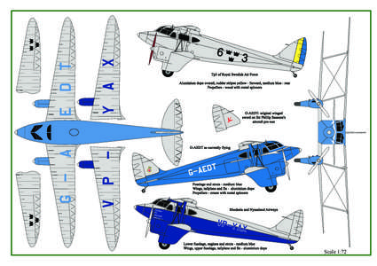 6  3 Tp3 of Royal Swedish Air Force Aluminium dope overall, rudder stripes yellow - forward, medium blue - rear