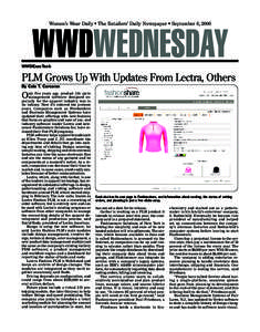 Women’s Wear Daily • The Retailers’ Daily Newspaper • September 6, 2006  WWDWEDNESDAY WWDExecTech