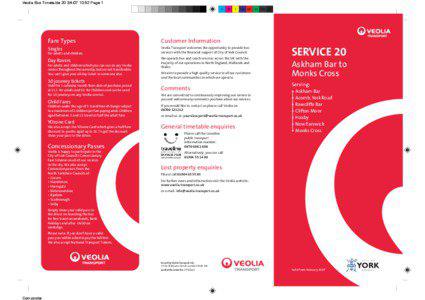 Veolia Bus Timetable[removed]:52 Page 1 C