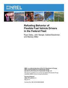 Refueling Behavior of Flexible Fuel Vehicle Drivers in the Federal Fleet