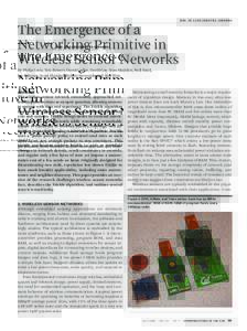 The Emergence of a Networking Primitive in Wireless Sensor Networks doi: 
