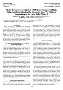 Goldschmidt 2000 September 3rd–8th, 2000 Oxford, UK. Journal of Conference Abstracts Volume 5(2), 1092