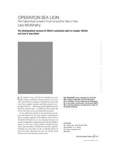 Catalog[removed]FINAL pp. 38-69_Layout[removed]:20 PM Page 41  OPERATION SEA LION The Failed Nazi Invasion That Turned the Tide of War  Leo McKinstry