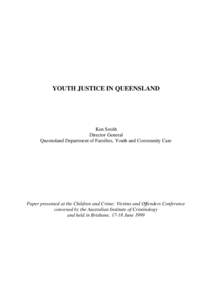 Criminology / Juvenile detention centers / Criminal justice / Youth justice in England and Wales / Young offender / Youth detention center / Crime prevention / Law enforcement / Crime / Law