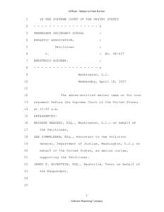 Tennessee Secondary School Athletic Assn. v. Brentwood Academy[removed]), 06-427