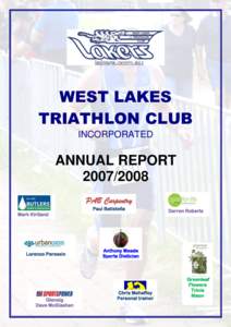 WEST LAKES TRIATHLON CLUB INCORPORATED ANNUAL REPORT