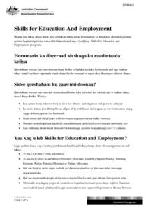 Skills for Education and Employment - Somali
