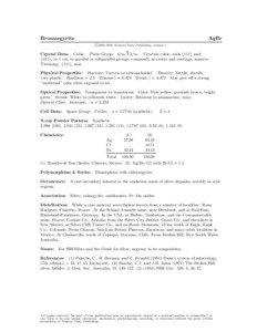 Bromargyrite  AgBr