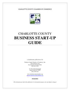 CHARLOTTE COUNTY CHAMBER OF COMMERCE  CHARLOTTE COUNTY BUSINESS START-UP GUIDE