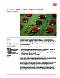 Louisiana Speaks Green Design Guidelines Southern Louisiana Firm Role Planner Project Profile
