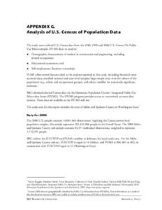 Microsoft Word - Appendix G Analysis of Census of Population Data_NEW.doc