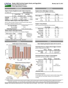 Weekly USDA Certified Organic Poultry and Eggs (Mon)  Monday, April 16, 2012 Agricultural Marketing Service Poultry Market News & Analysis