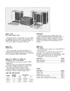 MODEL W W B Wire Wrap Extender Cards PERIPHERALS  The Model WWB is a high-quality wire wrap board