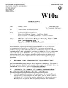 California Coastal Commission Staff Report and Recommendation Regarding Appeal No. A-1-MEN[removed], de novo Review (Blue Port, LLC, Mendocino County) (Includes Addendum)