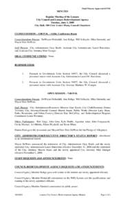 Final Minutes Approved[removed]MINUTES Regular Meeting of the Lompoc City Council and Lompoc Redevelopment Agency Tuesday, June 3, 2008