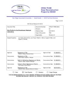 ORAU TEAM Dose Reconstruction Project for NIOSH Oak Ridge Associated Universities I Dade Moeller I MJW Technical Services Page 1 of 131