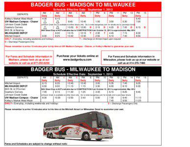 FORMS - NEW Schedule for Badger Route NEW PRICES effective[removed]xls