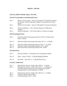 Inner German border / Political geography / City-states / Allied occupation of Germany / Soviet Union–United States relations / Christian Herter / Berlin / East Germany / John Foster Dulles / Eastern Bloc / Cold War / Europe